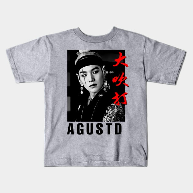 AgustD '대취타' Daechwita Kids T-Shirt by GlitterMess